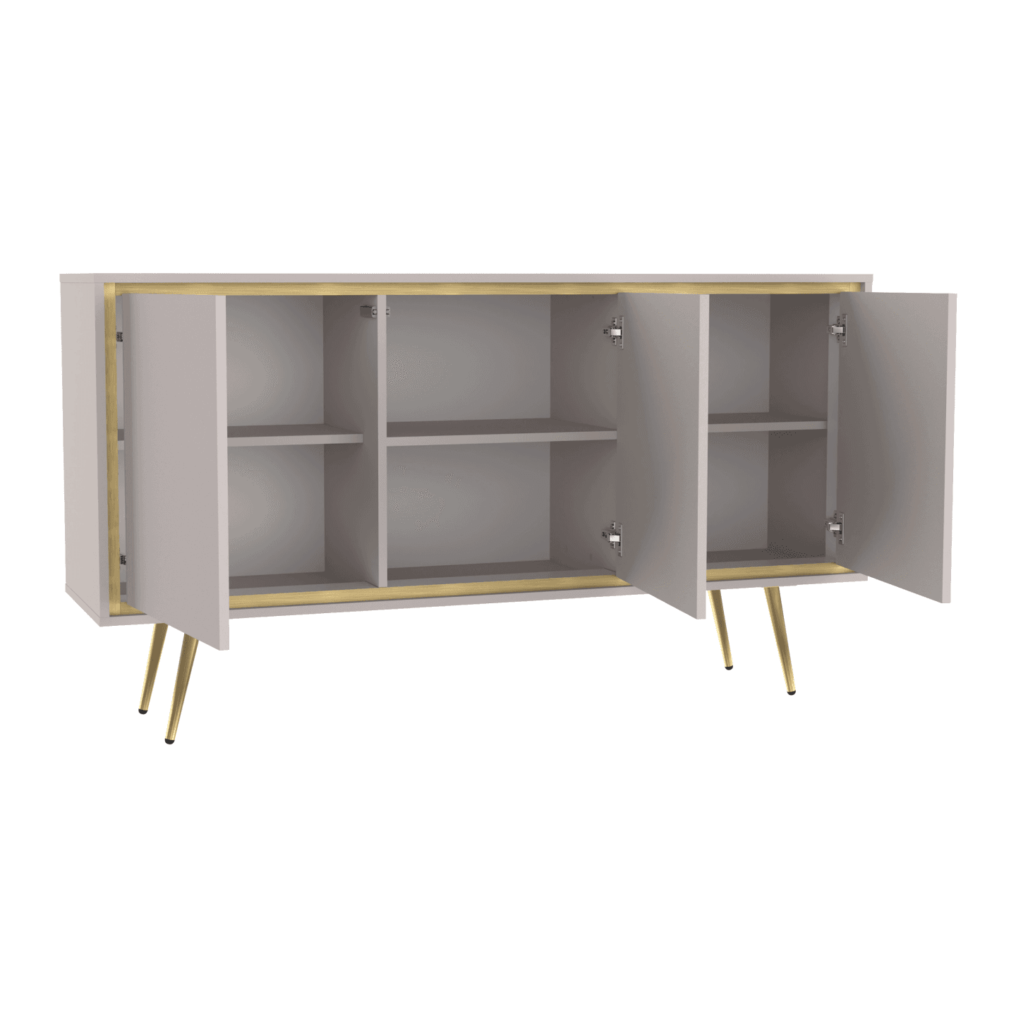 Komoda Fiore 150 cm Kaszmir + złote wstawki - zdjęcie 2