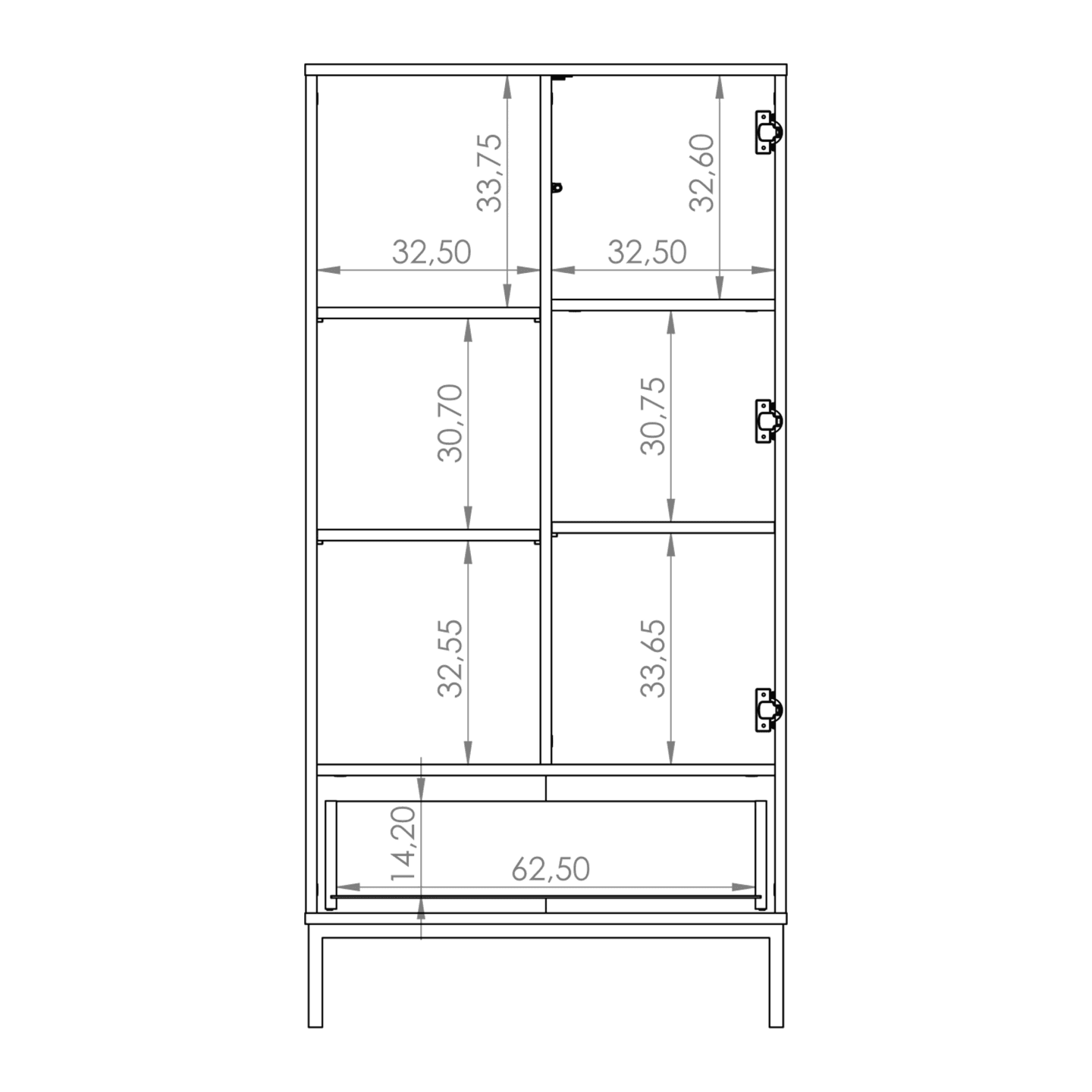 Regał Amber 140 cm Czarny