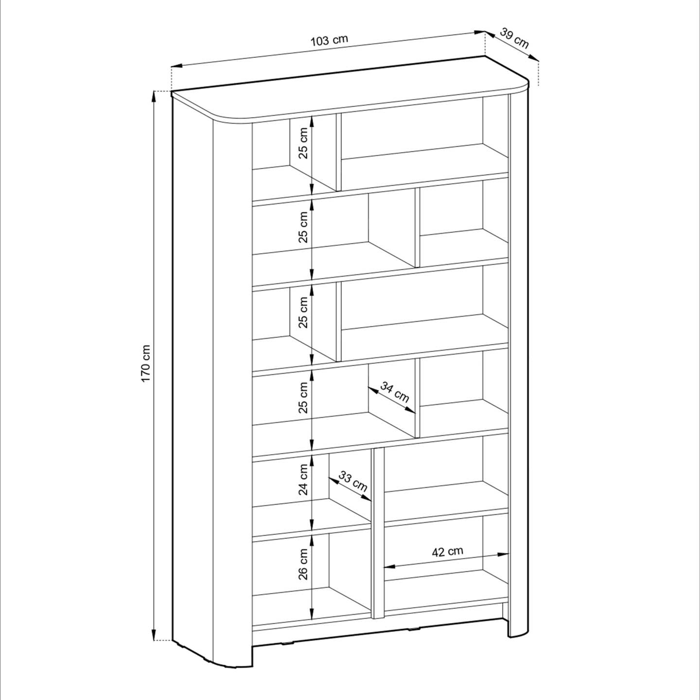 Regał Noya 103 cm kaszmir