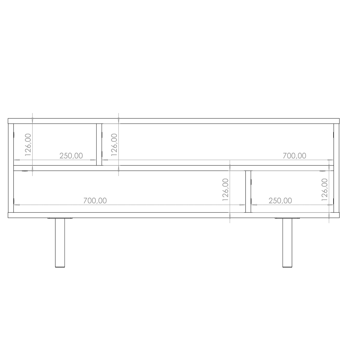 Stolik kawowy Belio 100 cm Kaszmir + złote nogi