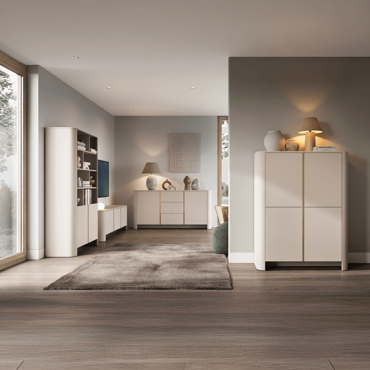 Stolik nocny Noya 58 cm kaszmir