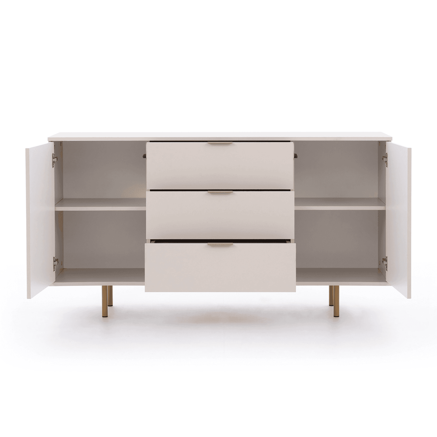 Komoda Belio 150 cm Kaszmir + złote nogi