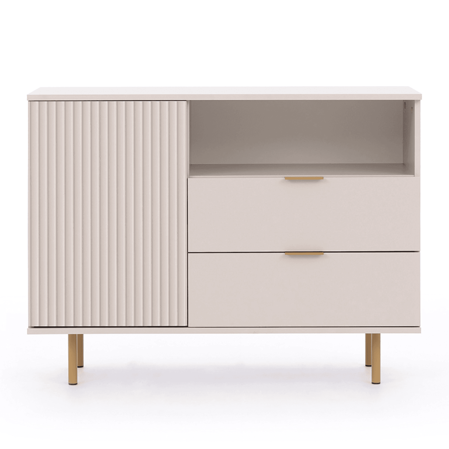 Komoda Belio 107 cm Kaszmir + złote nogi