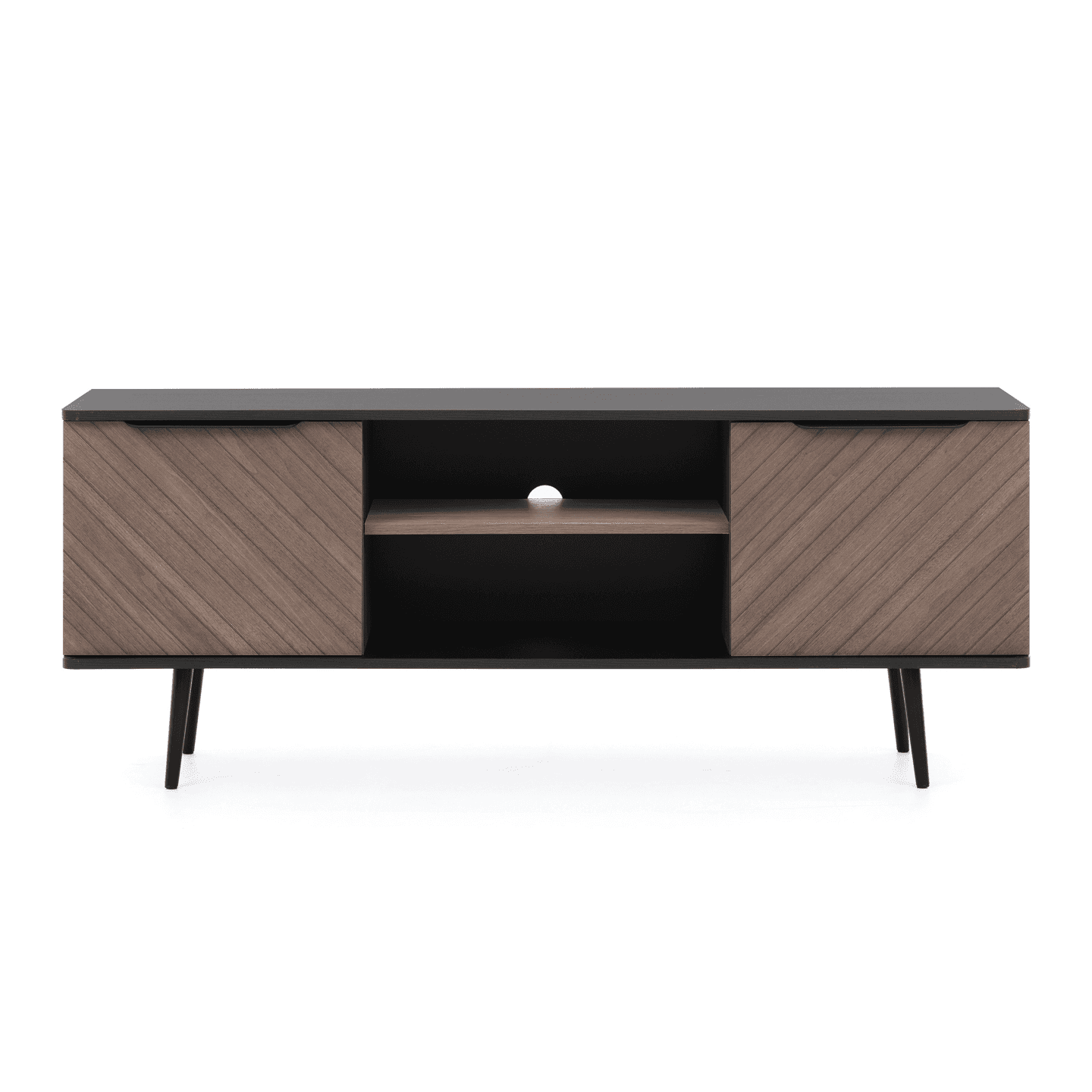 Szafka RTV Mokka 150 cm Grafit + Orzech