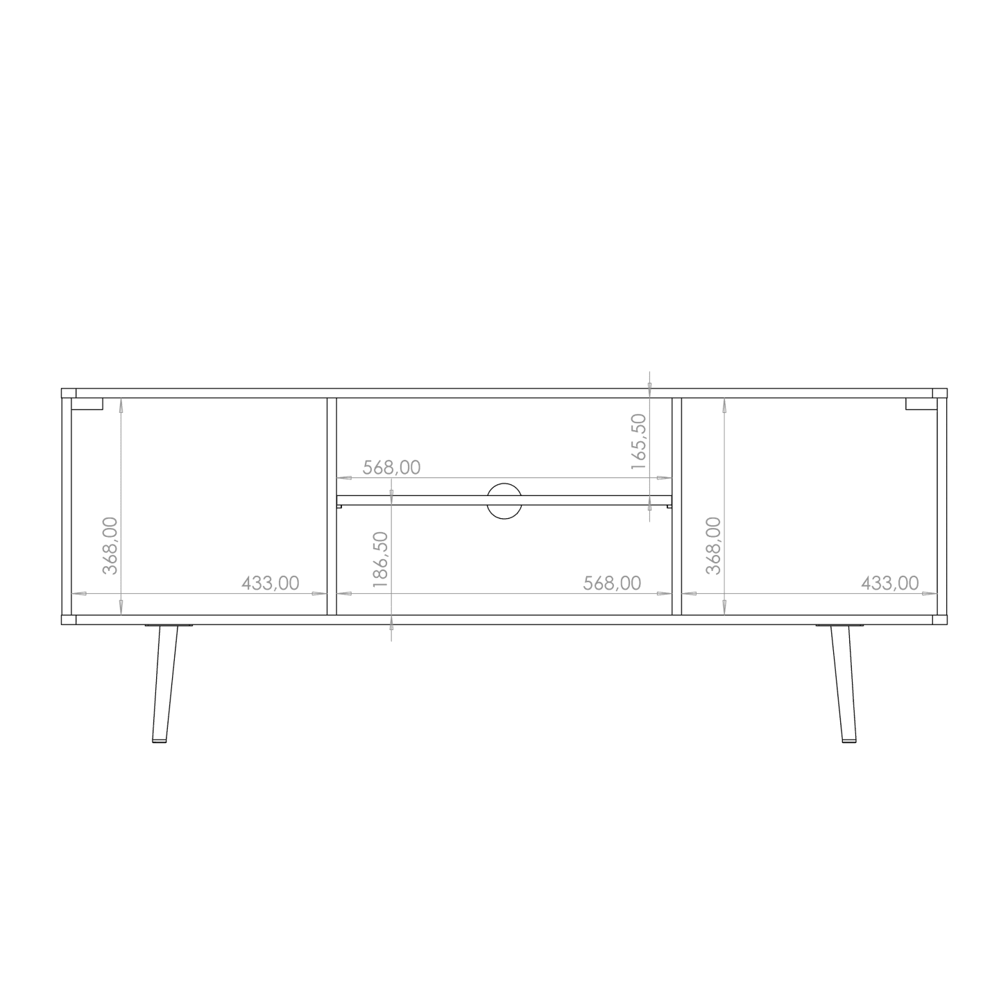 Szafka RTV Mokka 150 cm Grafit + Orzech
