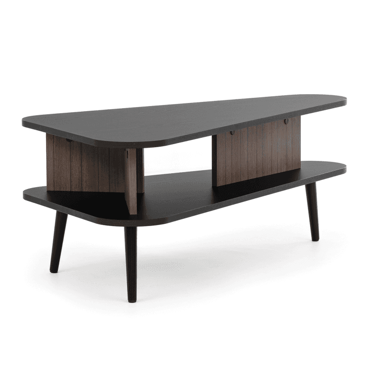 Stolik kawowy Mokka 100 cm Grafit + Orzech