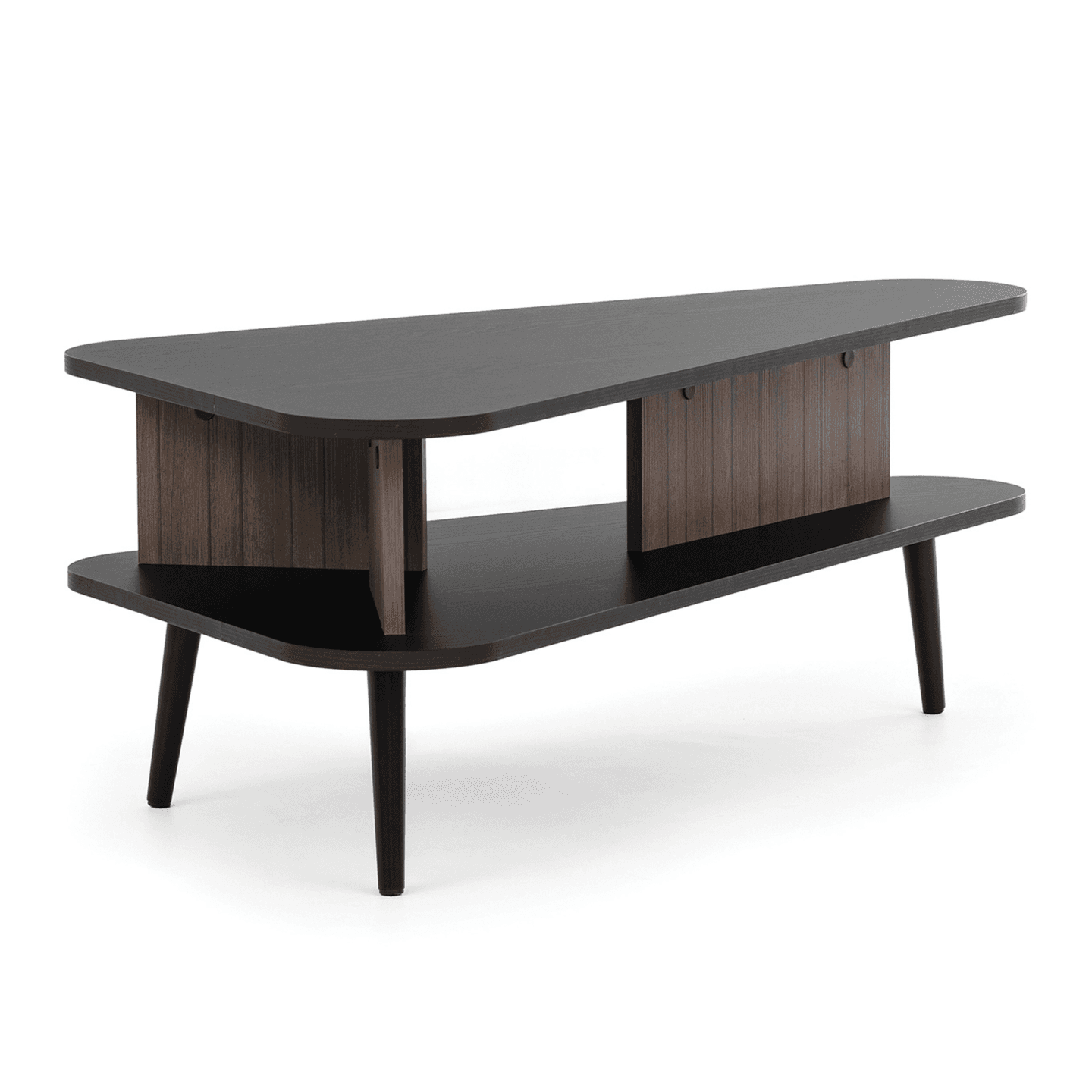 Stolik kawowy Mokka 100 cm Grafit + Orzech