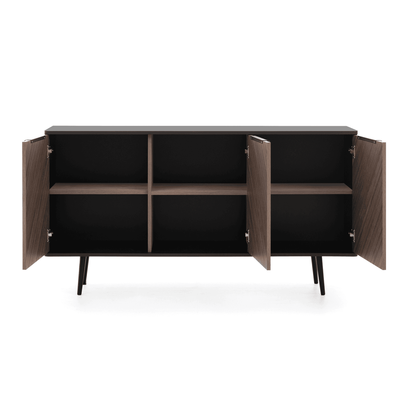 Komoda Mokka 150 cm Grafit + Orzech