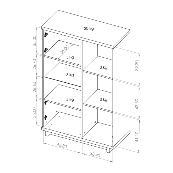 Witryna Vilo 90 cm Dąb artisan + czarny mat - zdjęcie 2