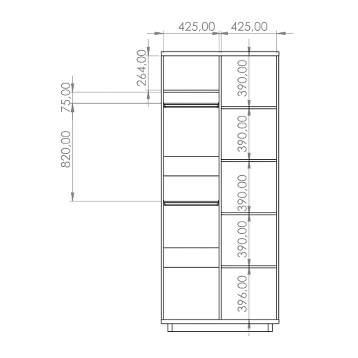Szafa Vilo 90 cm Dąb artisan + czarny mat