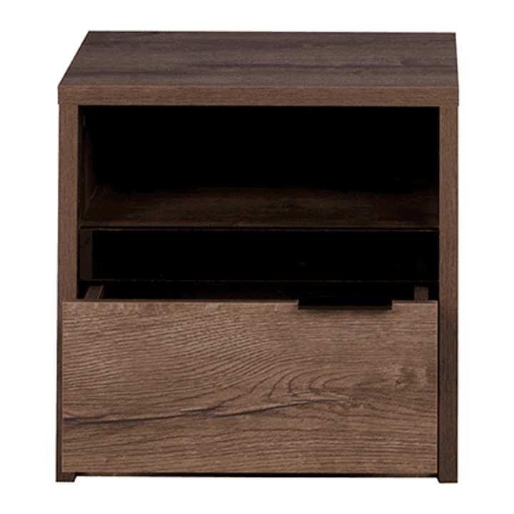 Stolik nocny Woody 46 cm Dąb Monastery + czarny połysk - zdjęcie 2