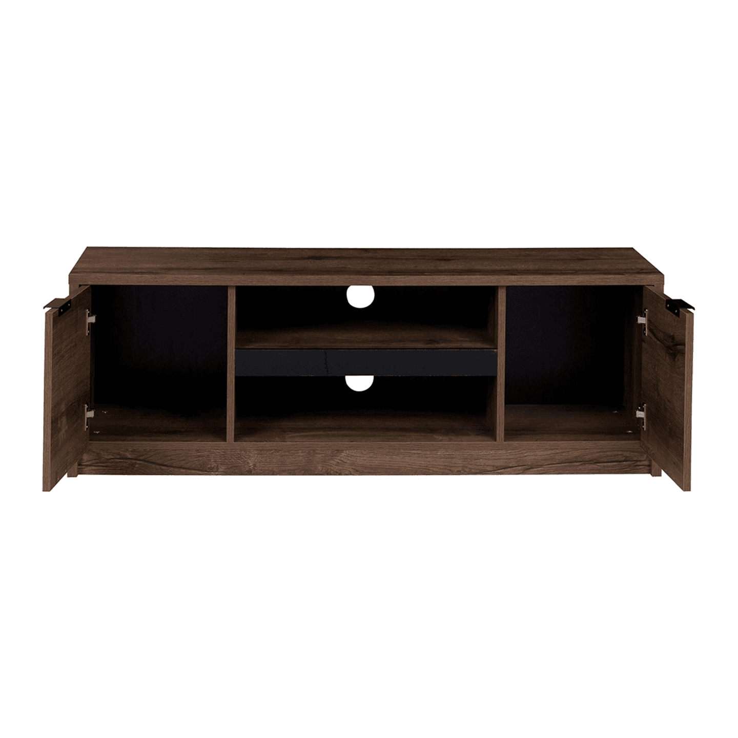 Szafka RTV Woody 135 cm Dąb Monastery + czarny połysk