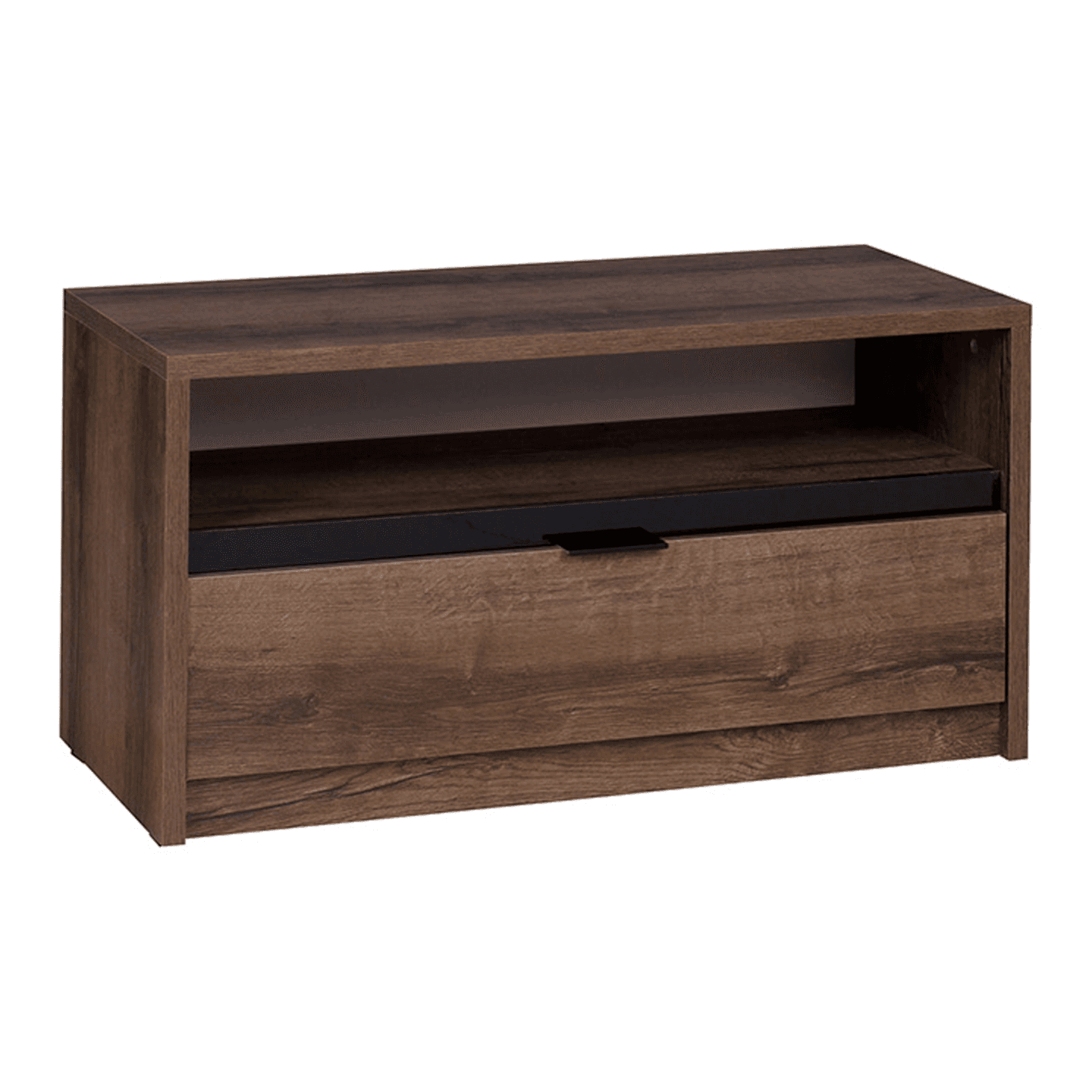 Szafka RTV Woody 90 cm Dąb Monastery + czarny połysk