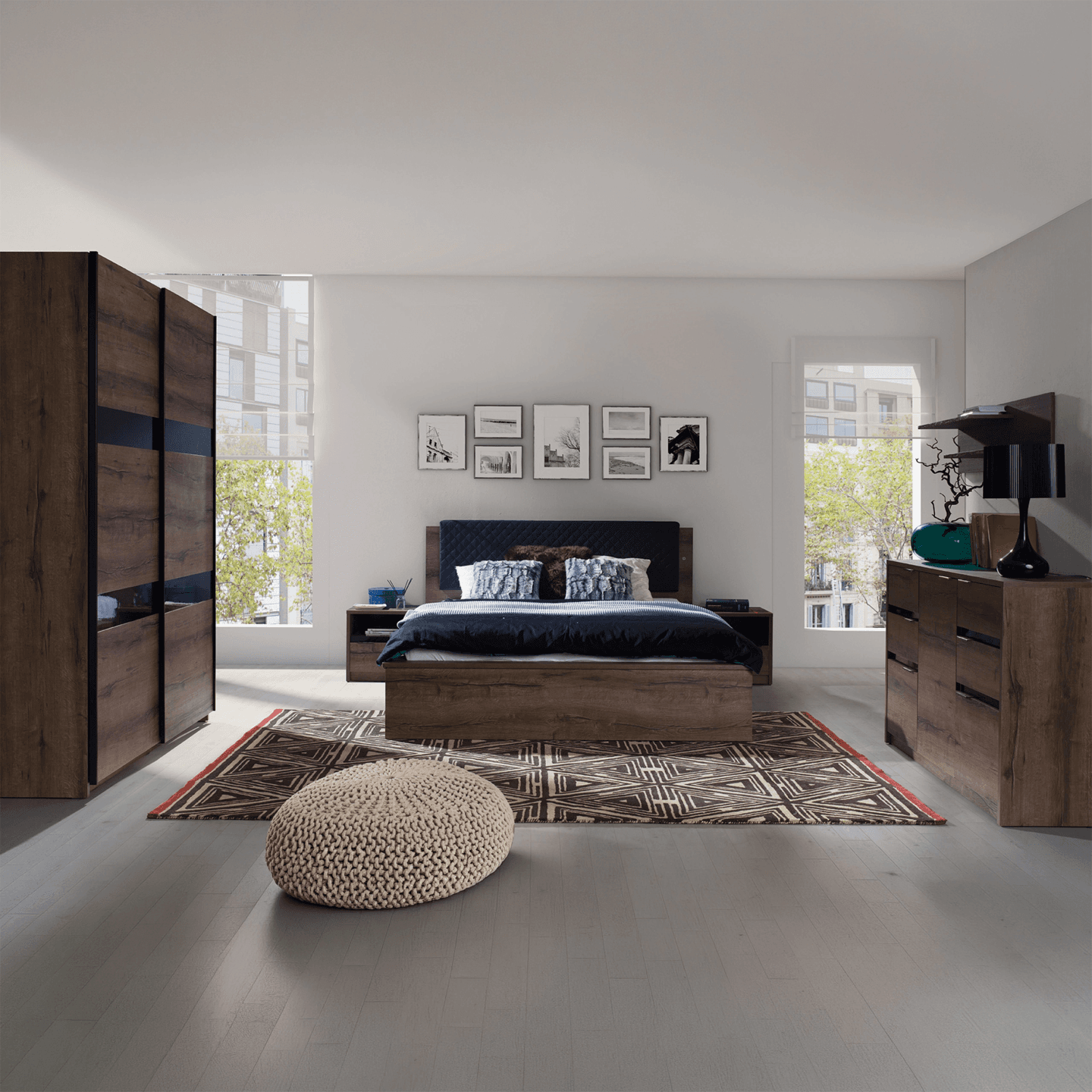 Półka wisząca WOODY 100 cm Dąb monastery