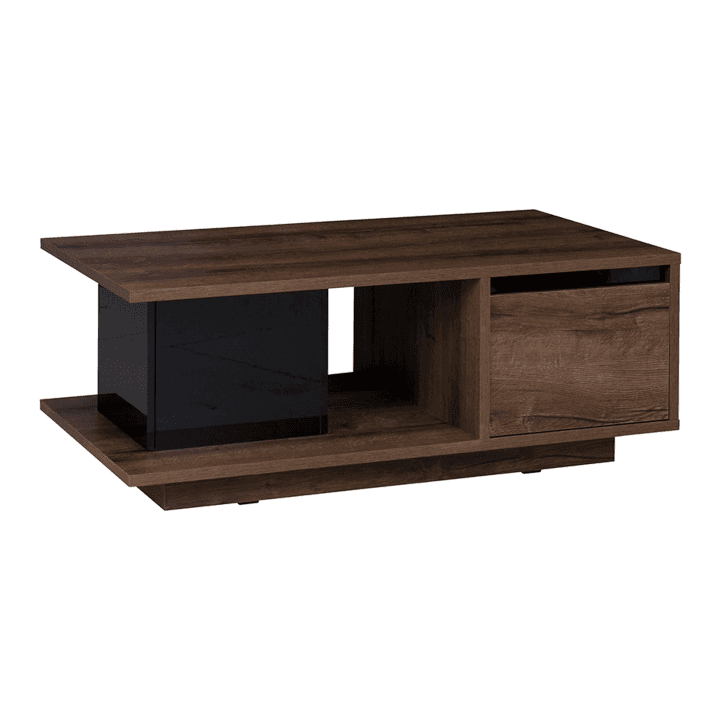 Ława Woody 120 cm Dąb Monastery + czarny połysk