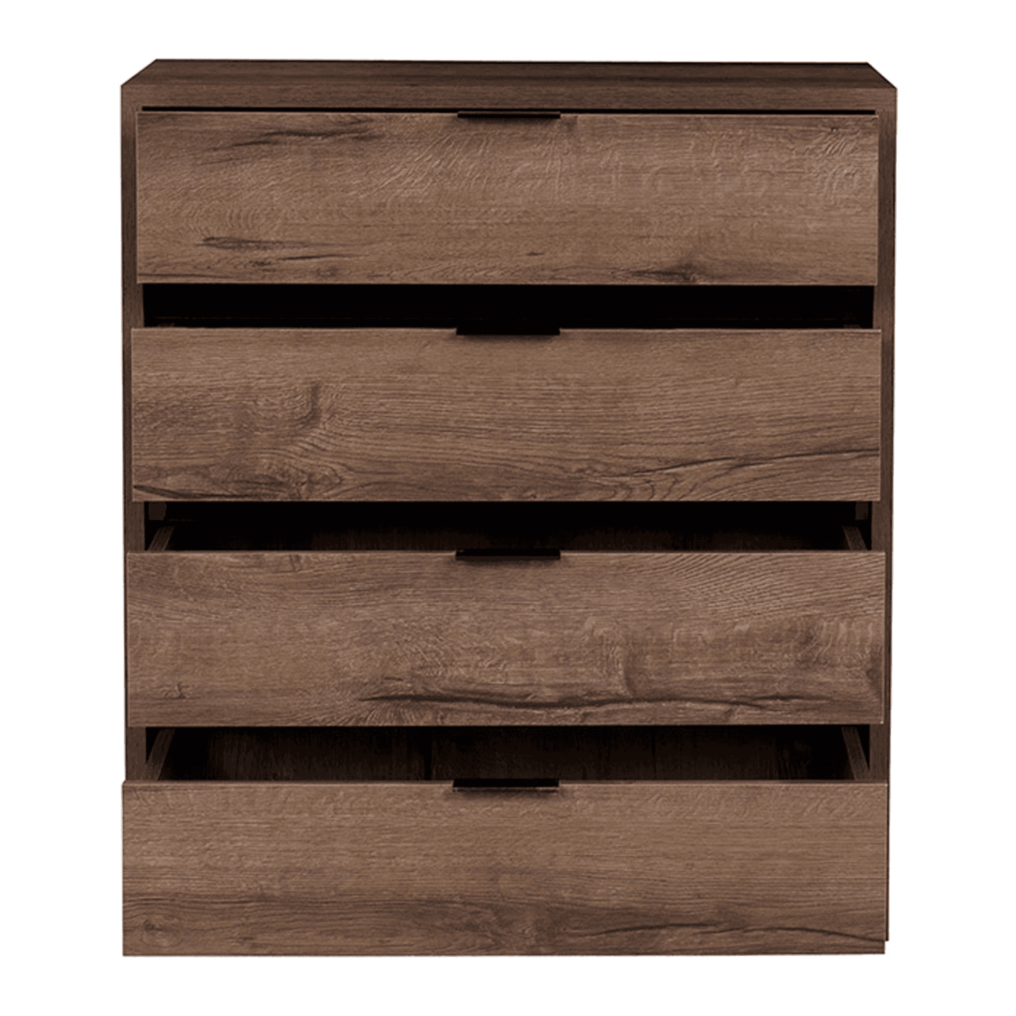 Komoda Woody 80 cm Dąb Monastery + czarny połysk