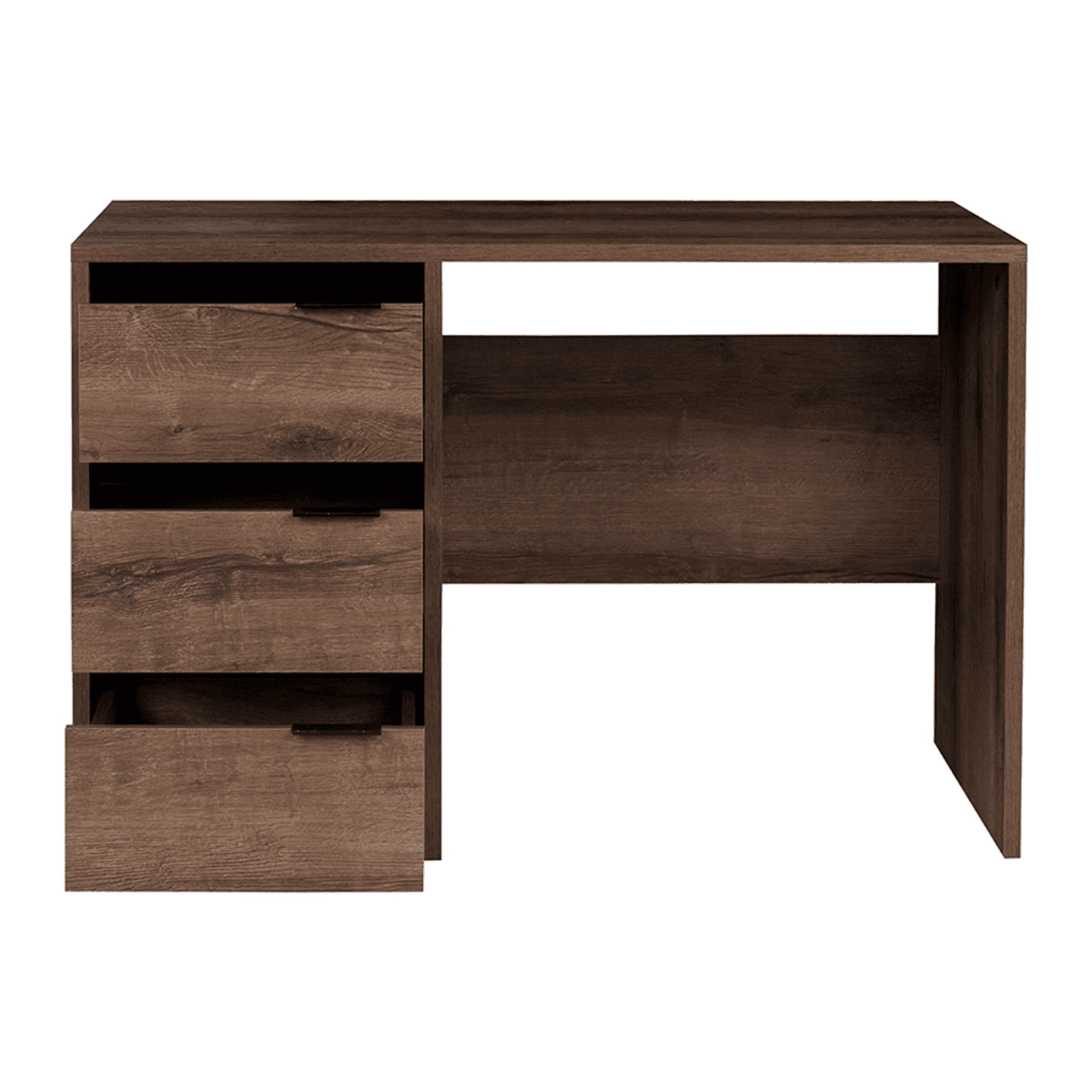 Biurko Woody 120 cm Dąb Monastery + czarny połysk