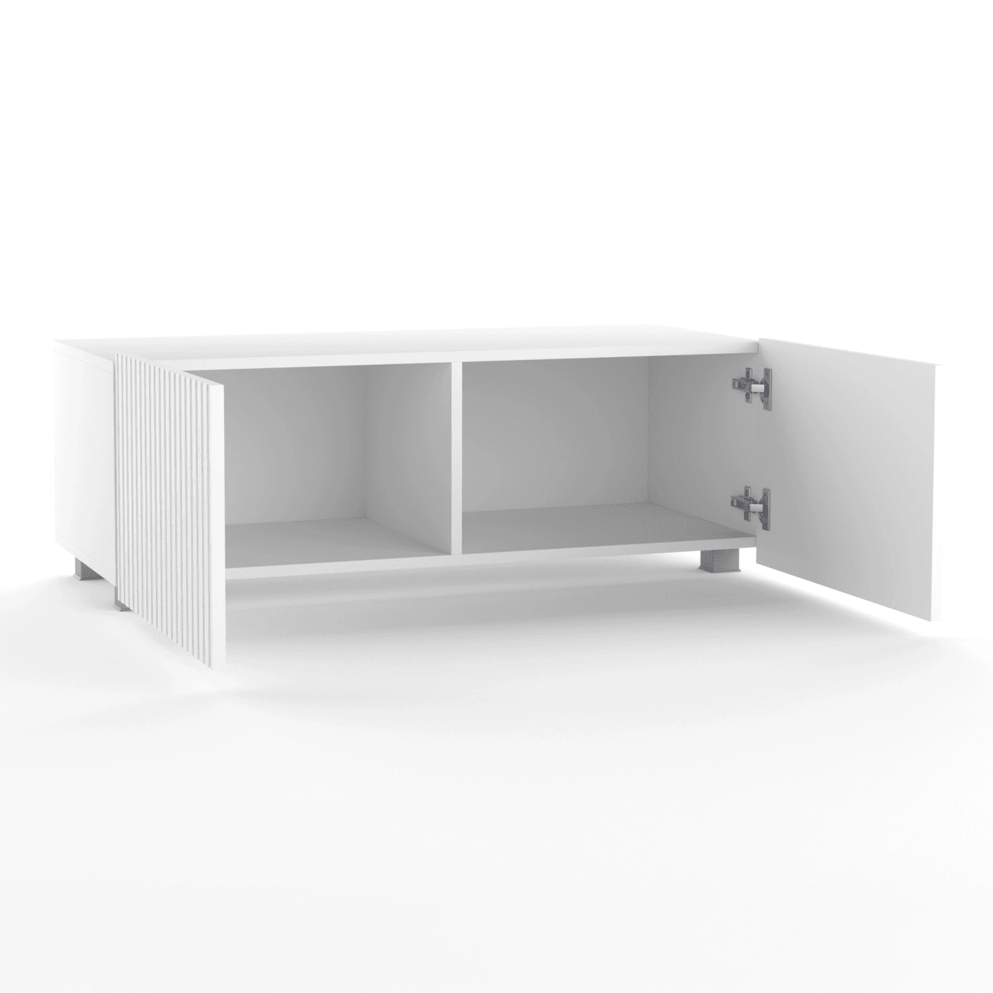 Szafka RTV Lio 100 cm Biała - zdjęcie 2