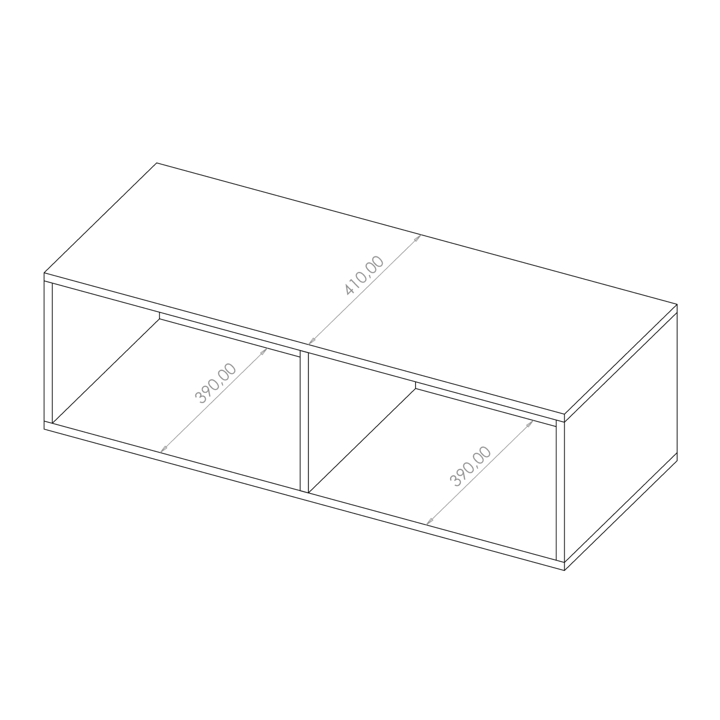 Szafka RTV Lio 100 cm Czarna