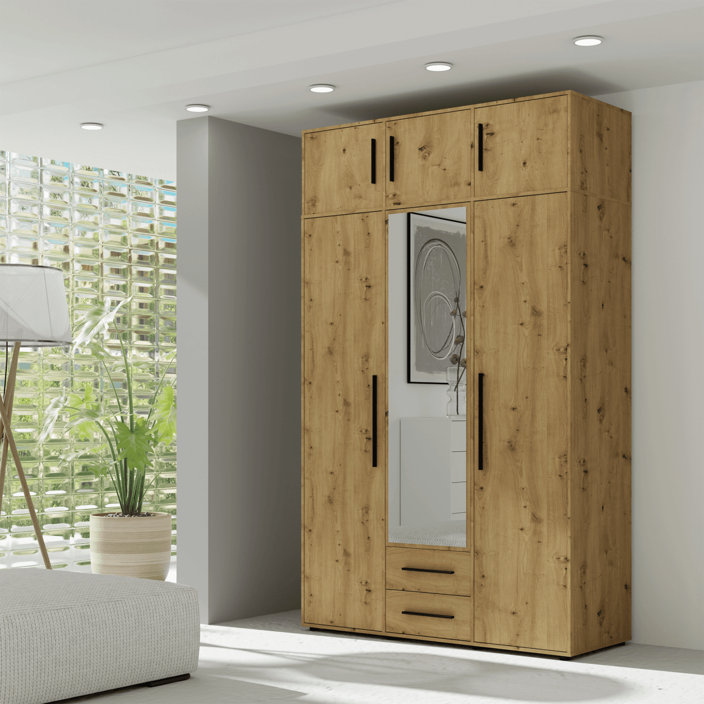 Szafa 3D Ones 150 cm Dąb Artisan