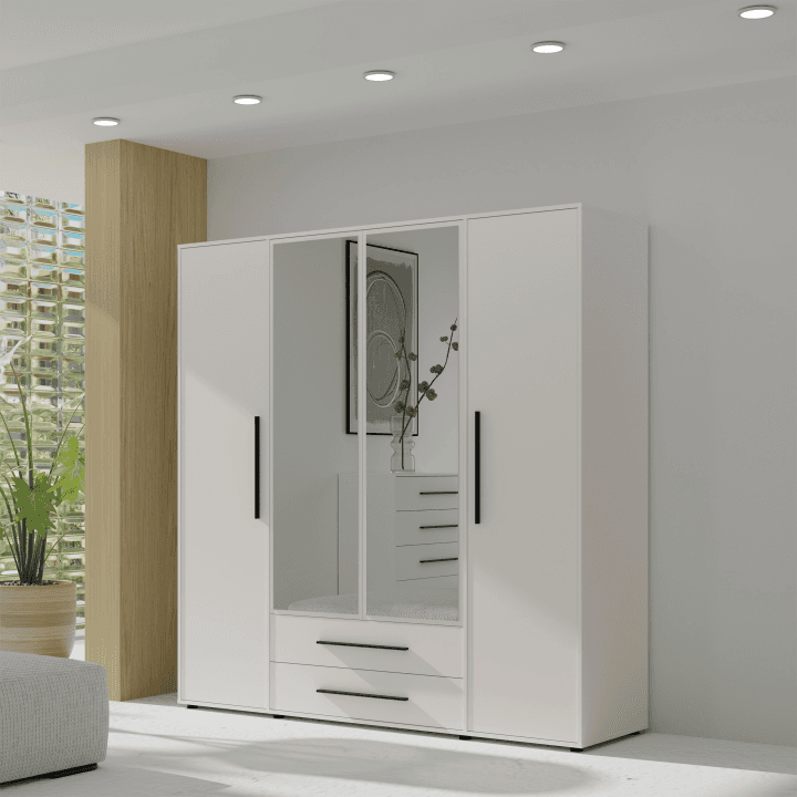 Szafa 4D Ones 200 cm Biała - zdjęcie 2