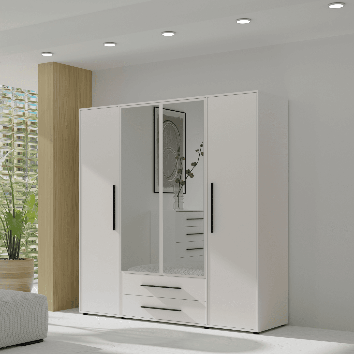 Szafa 4D Ones 200 cm Biała