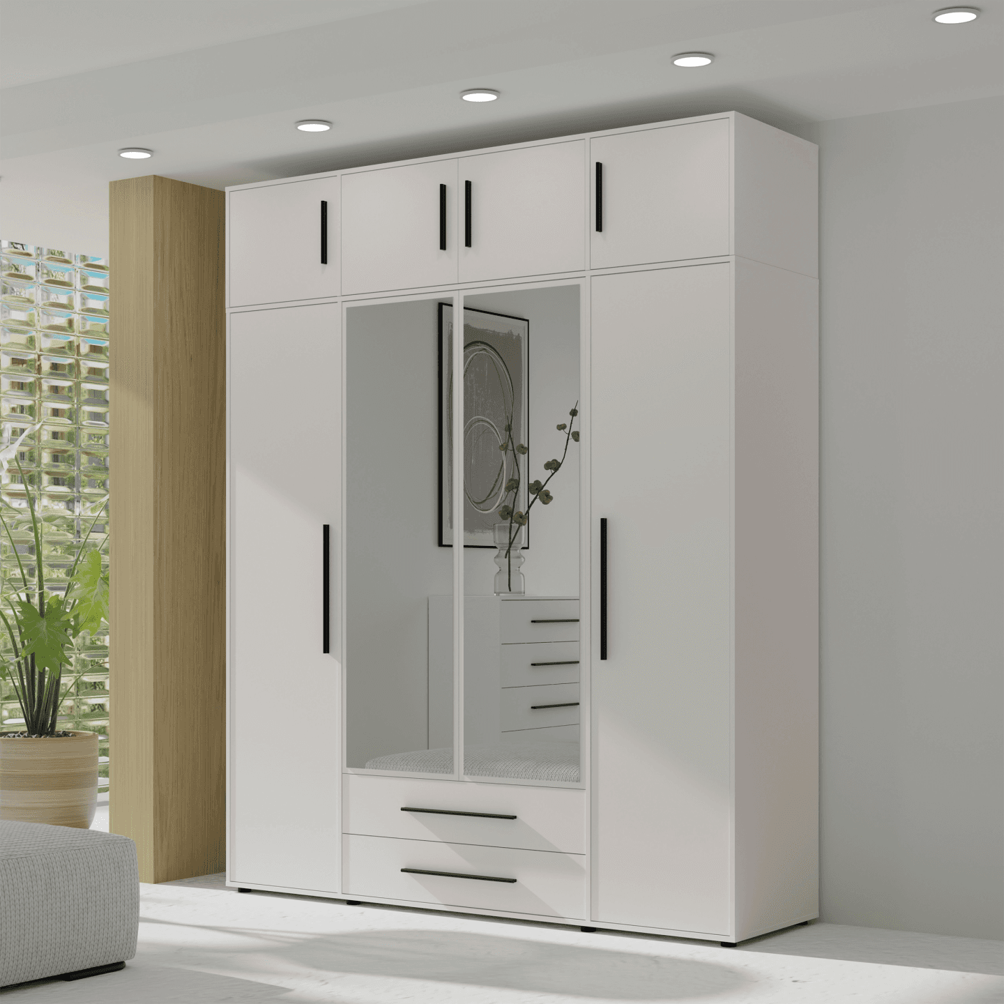 Szafa 4D Ones 200 cm Biała