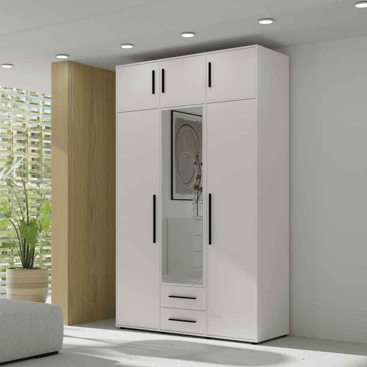 Nadstawka na szafę Ones 150 cm Biała - zdjęcie 2