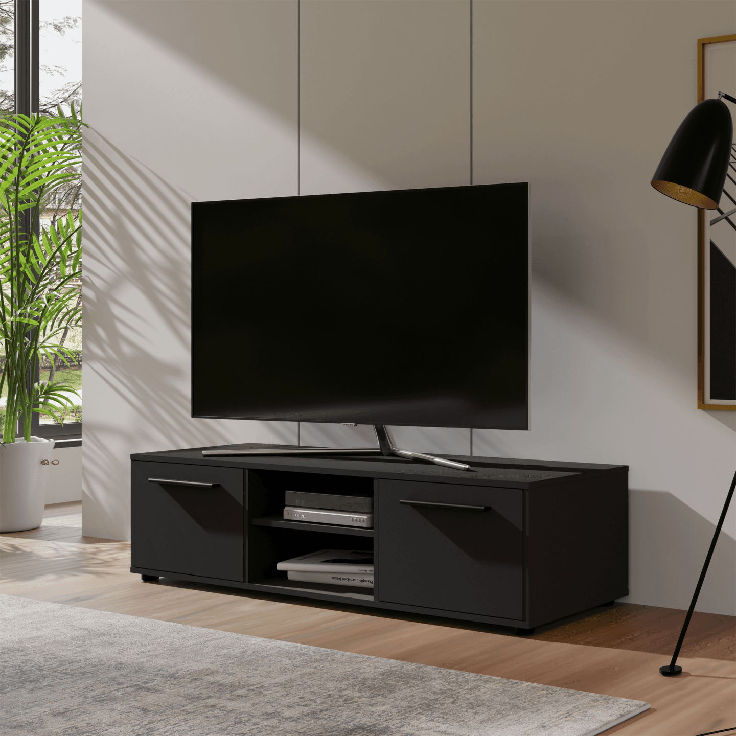 Szafka RTV Ones 150 cm Czarna