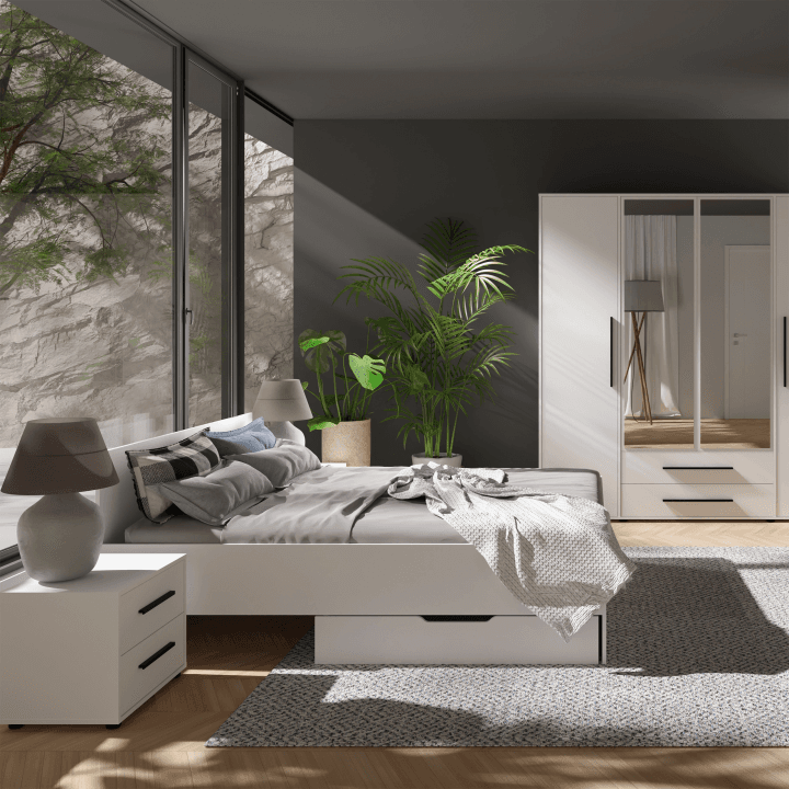 Stolik nocny Ones 52 cm Biały - zdjęcie 2