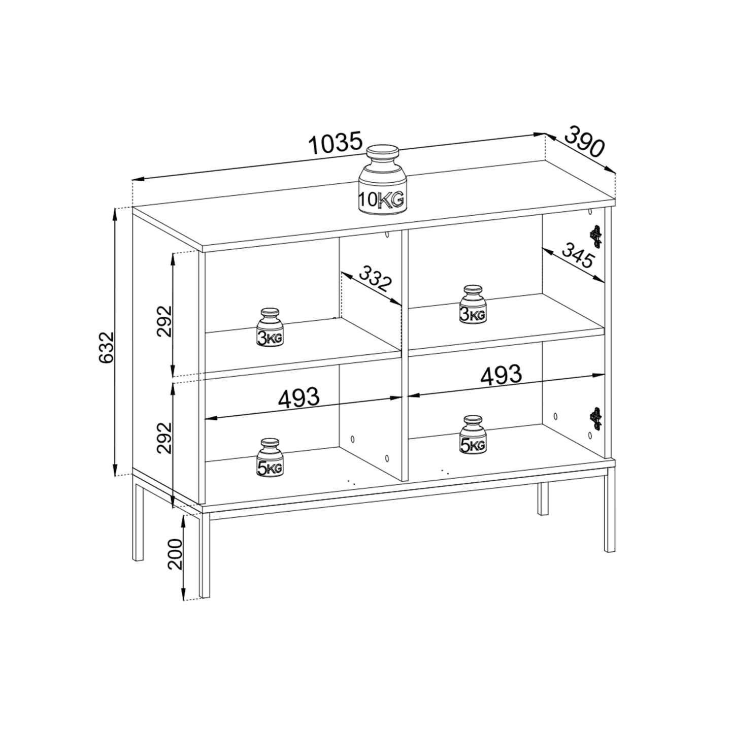 Komoda Royal 104 cm kaszmir