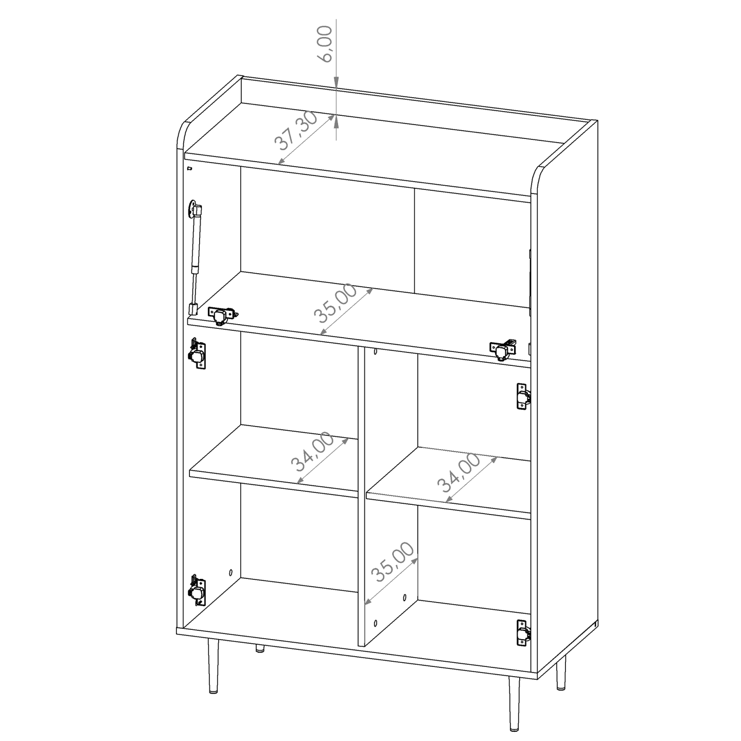 Komoda/Barek Rino 90 cm Brandy Castello
