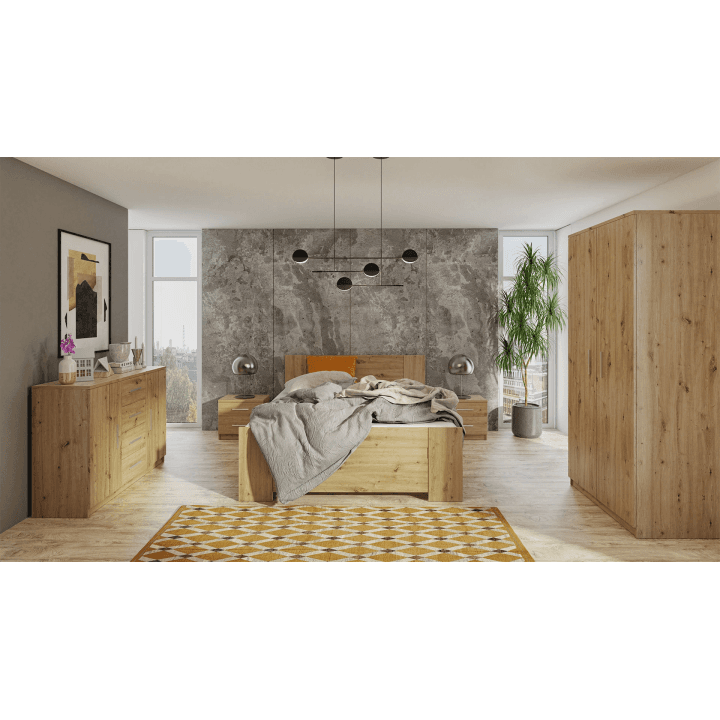 Stolik nocny Neve 120 cm Dąb Artisan - zdjęcie 2