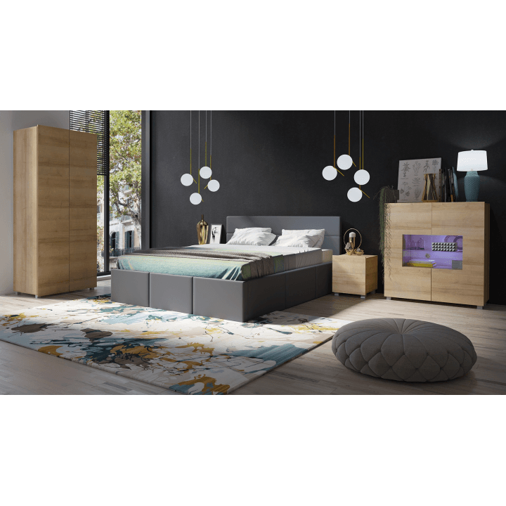 Łóżko Olio 160x200 cm Grafit - zdjęcie 2