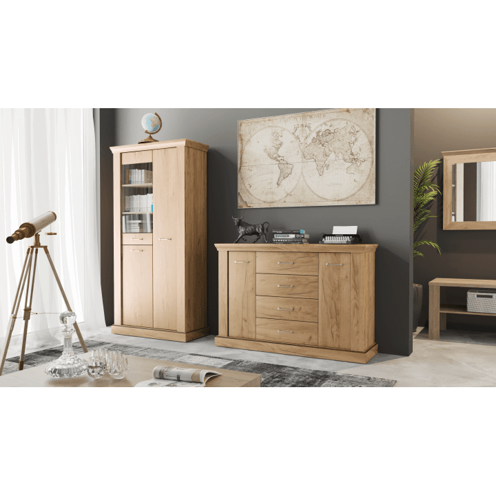 Witryna Renova 97 cm Kraft Złoty - zdjęcie 2