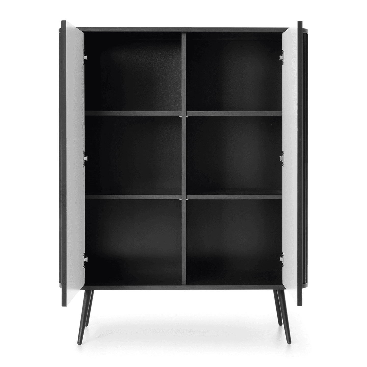 Komoda Nole 103 cm czarna + czarne nogi