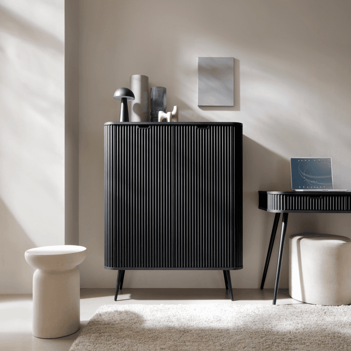 Komoda Nole 103 cm czarna + czarne nogi - zdjęcie 2