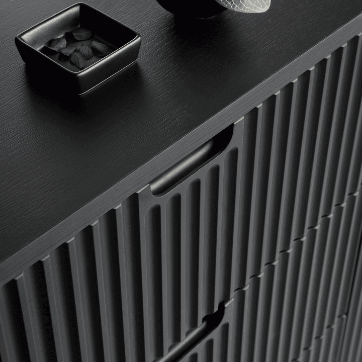 Toaletka Nole 103 cm czarna + złote nóżki - zdjęcie 2