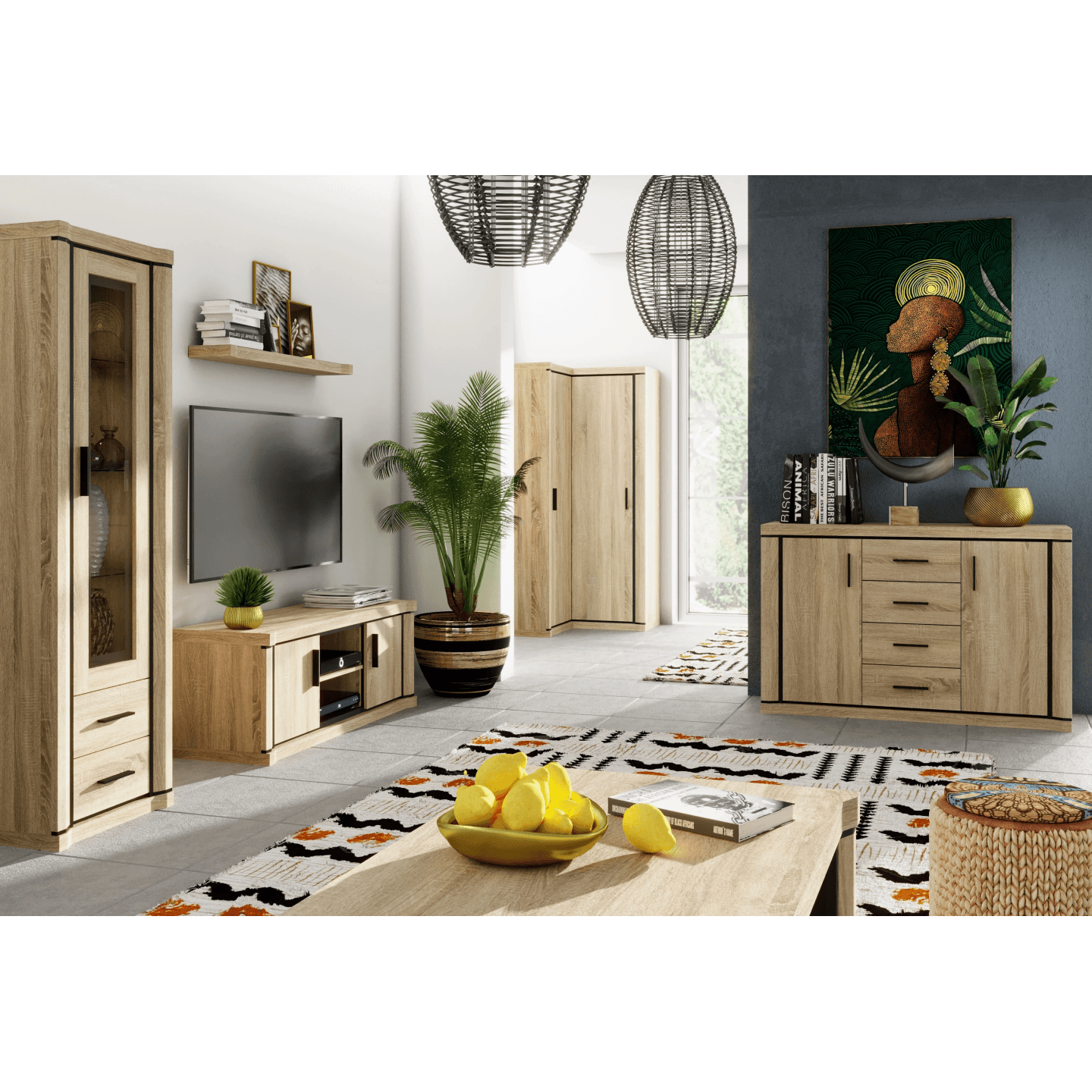 Komoda Caventa 81 cm Dąb Sonoma - zdjęcie 2