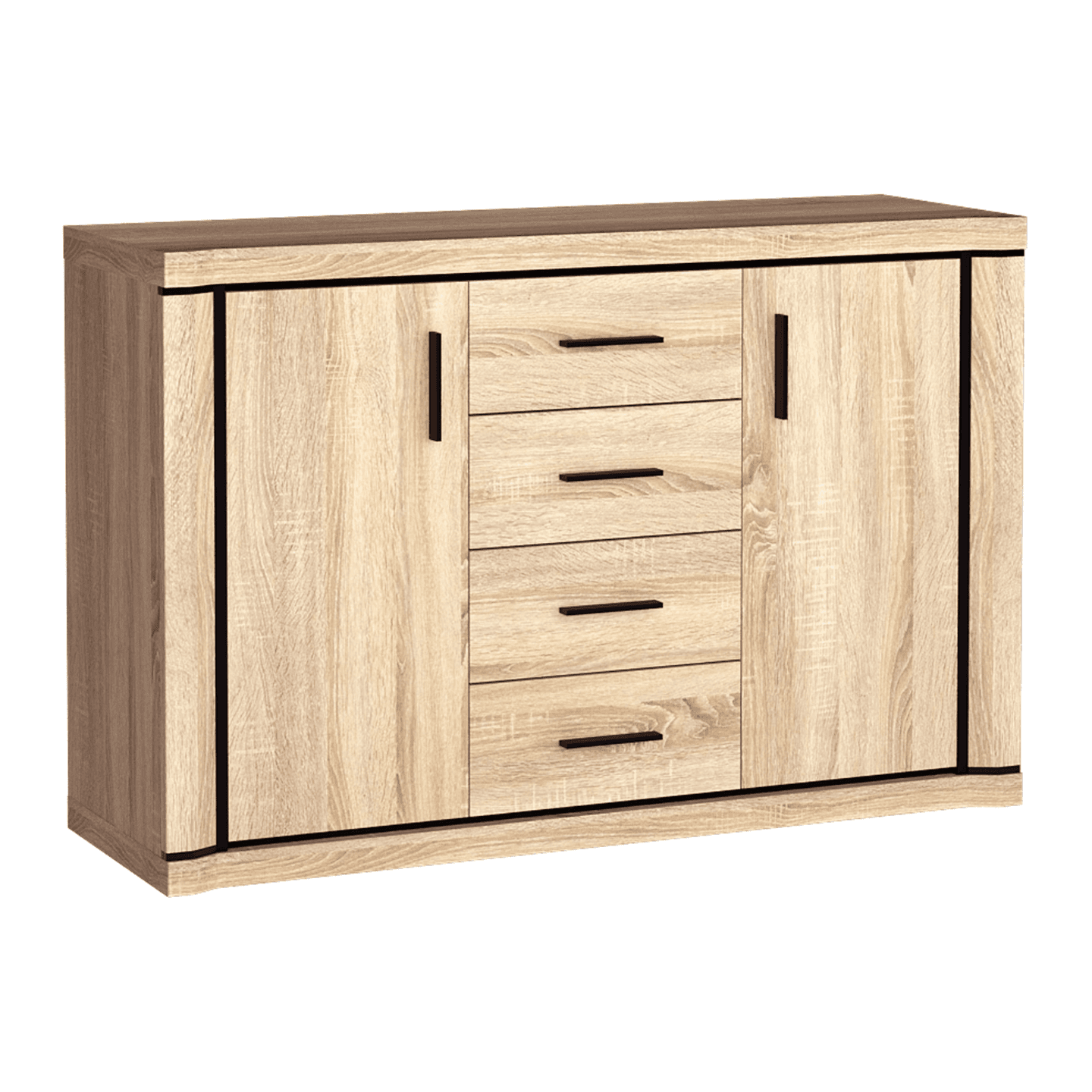 Komoda wąska Caventa 137 cm Dąb Sonoma