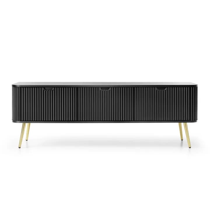 Szafka RTV Nole czarna + złote nogi