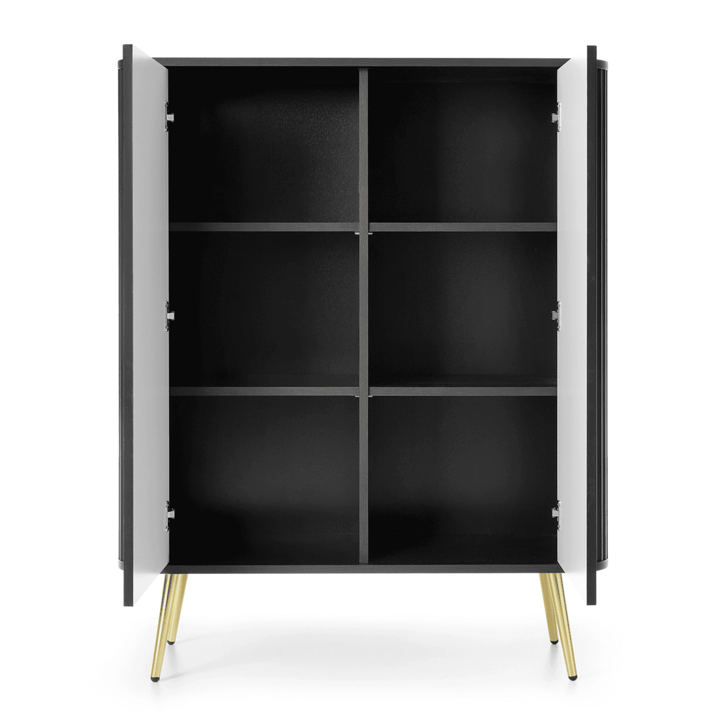 Komoda Nole 103 cm czarna + złote nogi