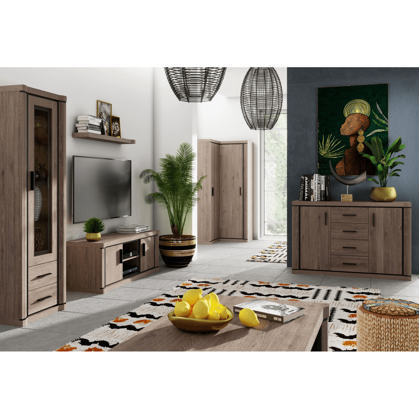 Stolik kawowy Caventa 90 cm Dąb Truflowy