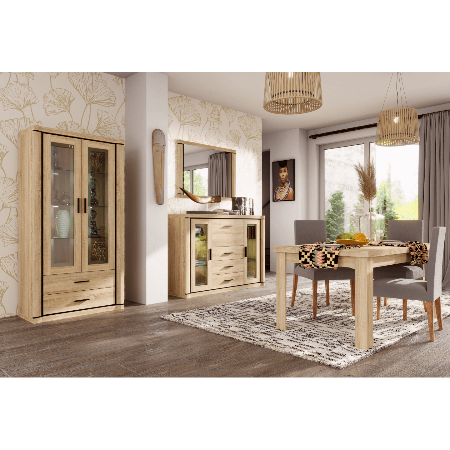 Witryna Caventa 58 cm Dąb Sonoma - zdjęcie 2