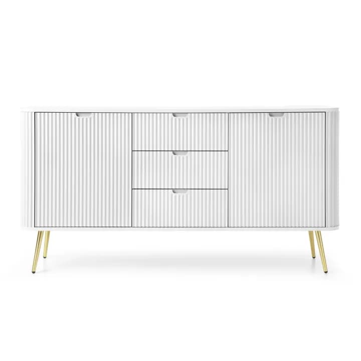 Komoda Nole 168 cm biała + złote nogi