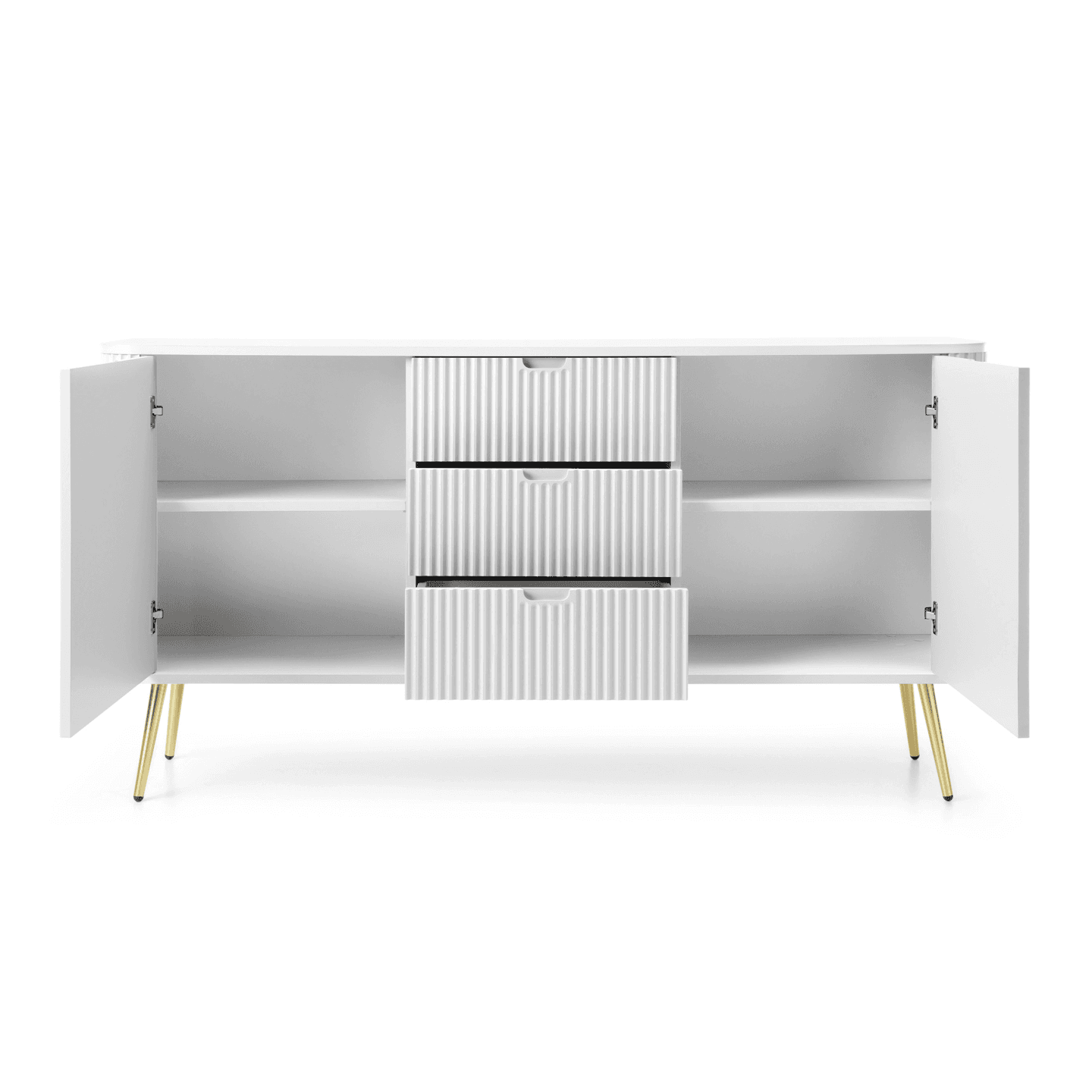 Komoda Nole 168 cm biała + złote nogi