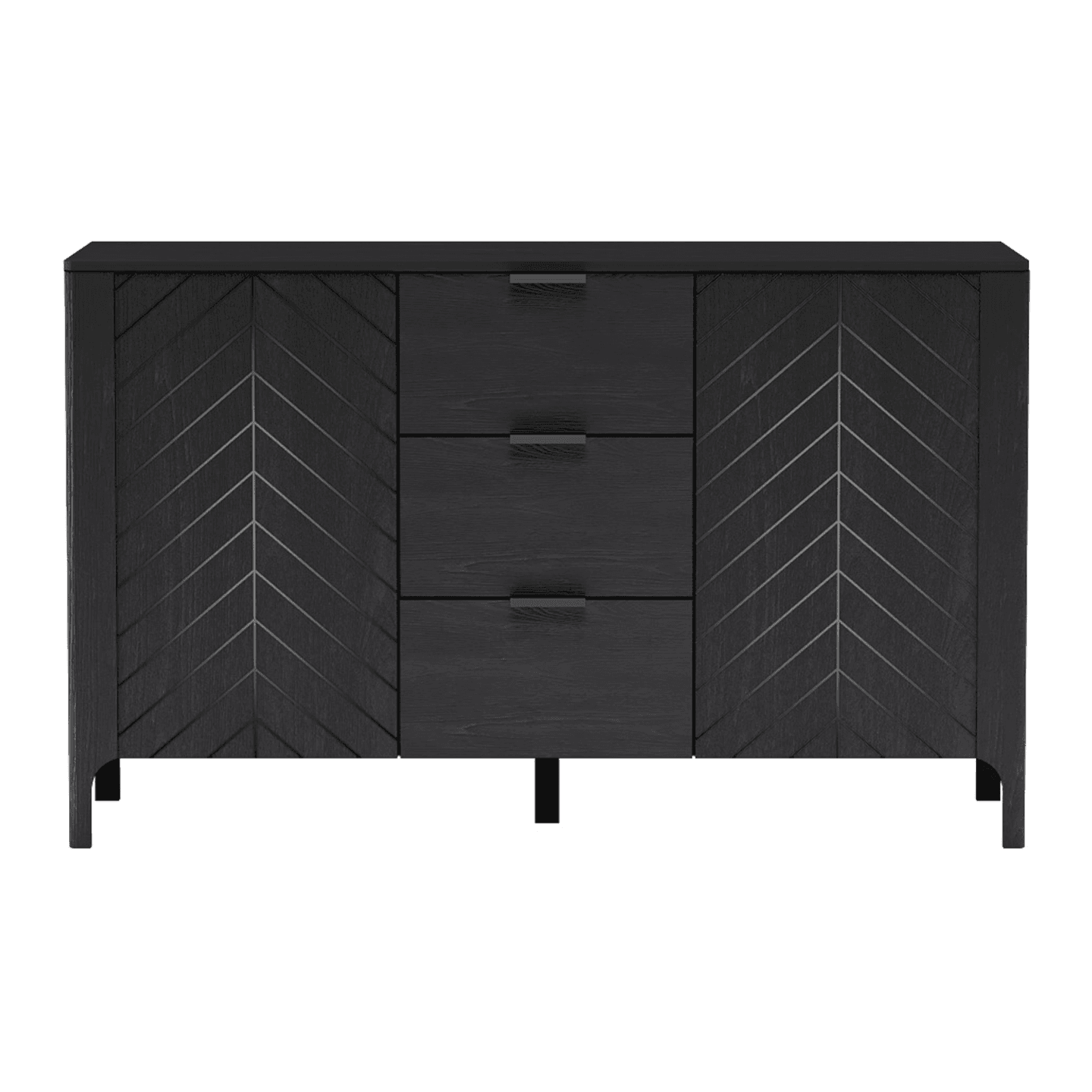 Komoda Solvian 153 cm Czarna