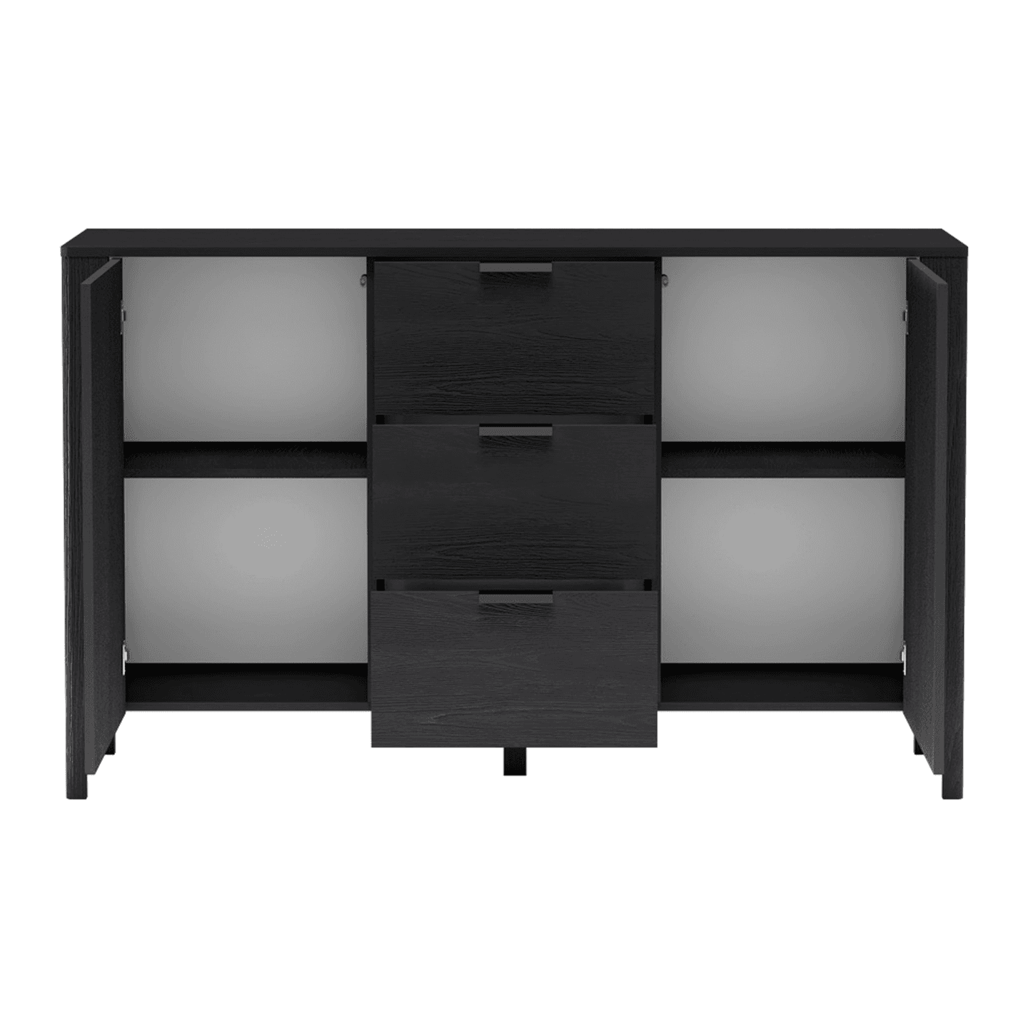 Komoda Solvian 153 cm Czarna