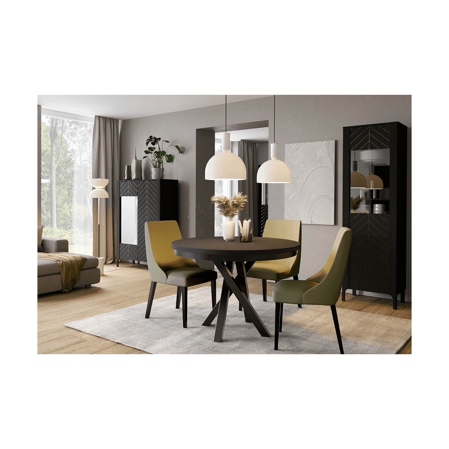 Biurko Solvian 135 cm Czarne