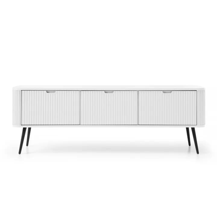 Szafka RTV Nole biała + czarne nogi